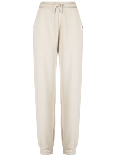 Calvin Klein Jeans Est.1978 Logo-patch Straight-leg Trousers In Neutrals