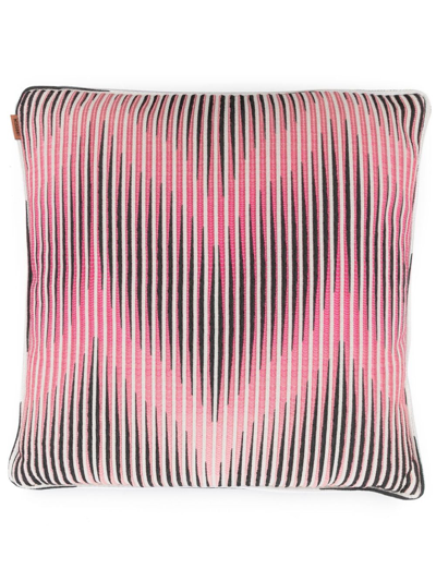 Missoni Ande Zigzag-woven Cushion In Pink