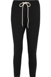 BASSIKE CROPPED COTTON-BLEND JERSEY TRACK PANTS