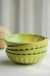 Anthropologie Amelie Latte Pasta Bowls, Set Of 4 By  In Green Size S/4 Bowl