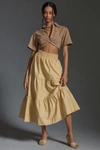 The Somerset Collection By Anthropologie The Somerset Maxi Skirt In Beige