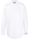 Moschino Embroidered-logo Detail Shirt In White