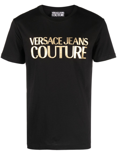 Versace Jeans Couture Vjc 75up601 R Logo Chian T-shirt Blackgold