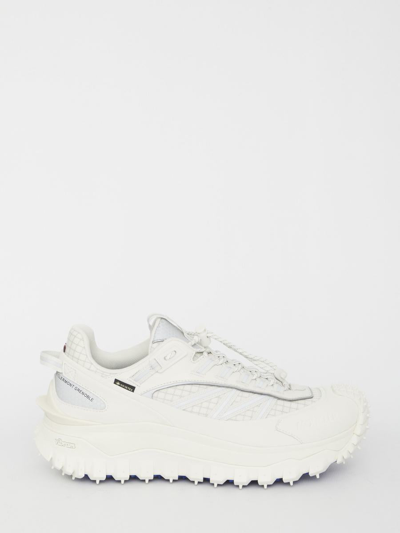 Moncler Trailgrip Gtx Leather-trimmed Ripstop And Rubber Sneakers In White