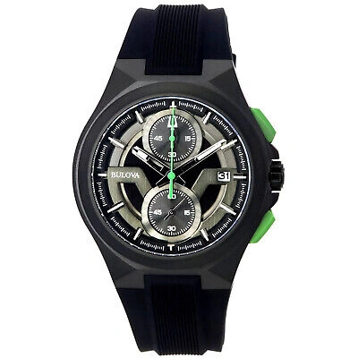 Pre-owned Bulova Men's Maquina Black Dial Watch - 98b381