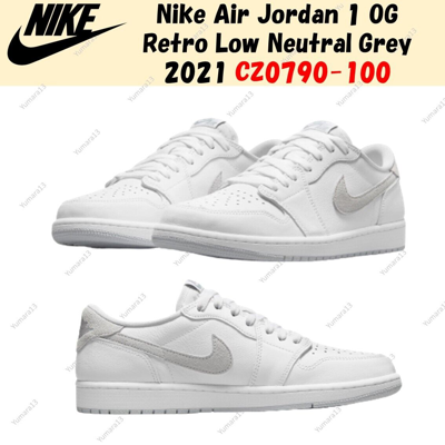 Pre-owned Jordan Nike Air  1 Og Retro Low Neutral Grey 2021 Cz0790-100 Us 4-14 Brand In Gray