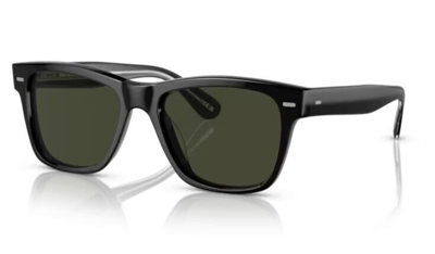 Pre-owned Oliver Peoples 0ov5393su 1492p1 Black/g-15 Polarized 54mm Men's Sunglasses In Green