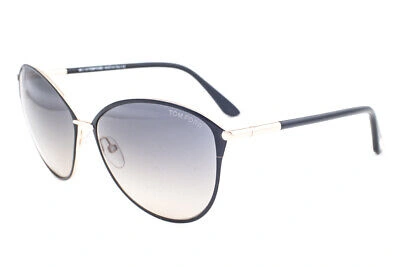 Pre-owned Tom Ford Penelope 320 28b Black Gold / Gray Gradient Sunglasses Tf320 28b 59mm