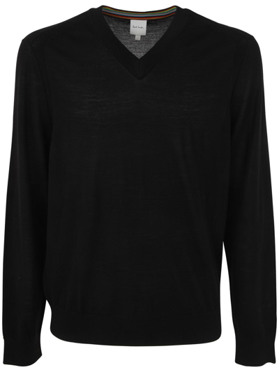 Paul Smith Mens Jumper V Neck In Black