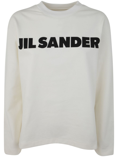 Jil Sander Crew Neck Long Sleeves T In White