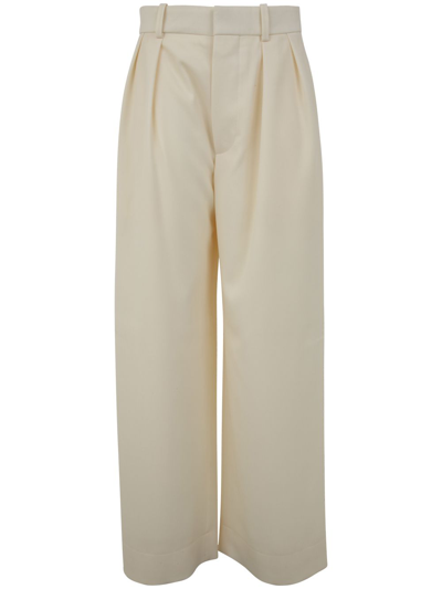 Wardrobe.nyc Low Rise Pant In Off White