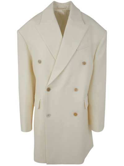 Wardrobe.nyc Oversized Double-breasted Wool Coat In White