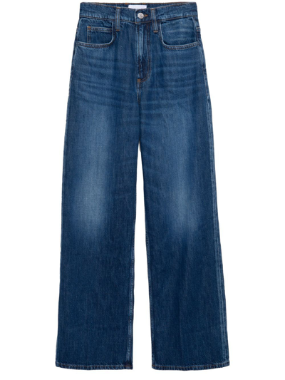 Frame Le Crop Mini Boot Jeans In Blue