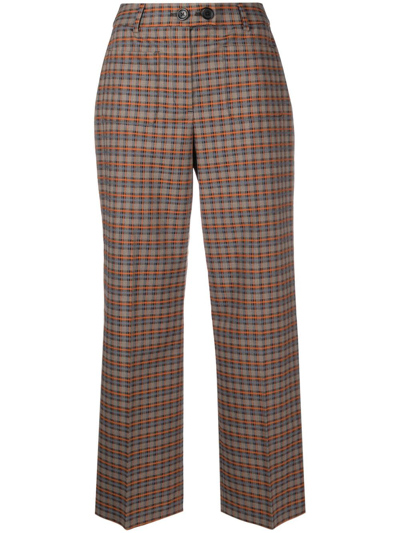 Ps By Paul Smith Check-pattern Tailored Trousers In Neutrals