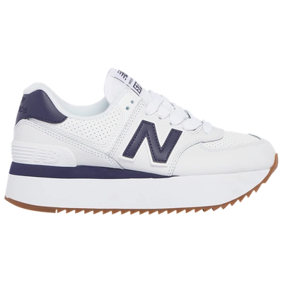 New Balance Womens  574 Stacked In White/violet