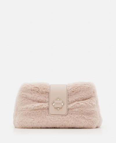 Max Mara Cuscino Teddy Pouch Bag In Beige