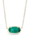 Kendra Scott Elisa Birthstone Crystal Necklace In May/ Emerald Cats Eye