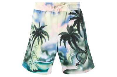 Pre-owned Palm Angels Paradise Mesh Track Shorts Multicolor