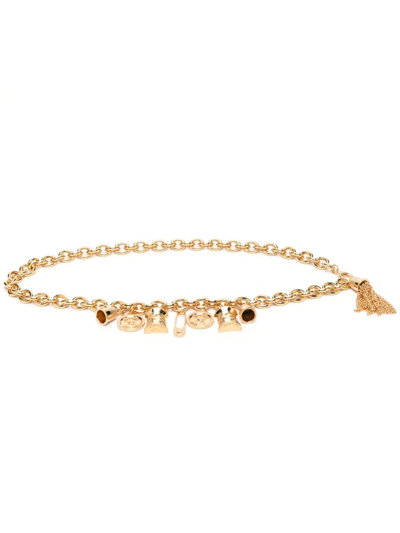 Moschino Charm-detail Chain Bracelet In Gold