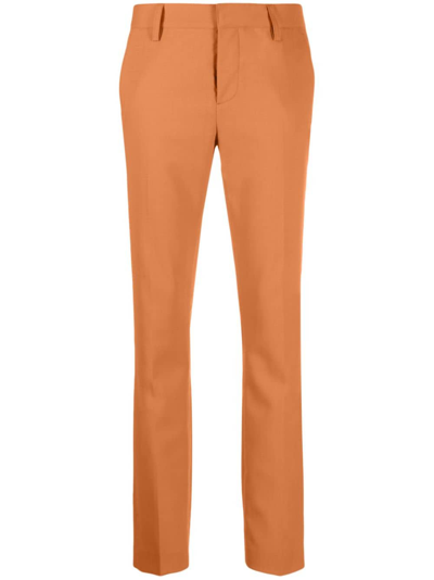 Dsquared2 Slim-cut Tailored Trousers In Orange