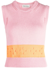 MOLLY GODDARD ROMY COLOUR-BLOCK KNITTED TOP