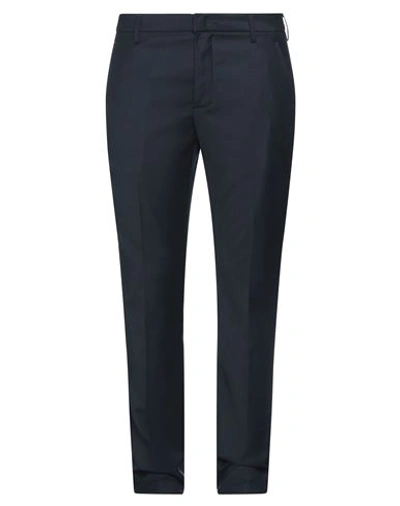 Dondup Man Pants Midnight Blue Size 30 Virgin Wool, Elastane In Red
