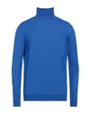 Grey Daniele Alessandrini Man Turtleneck Azure Size 42 Wool In Blue