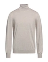Gran Sasso Man Turtleneck Beige Size 38 Virgin Wool