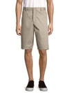 JOHN VARVATOS Solid Cotton Shorts,0400094238560
