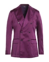 Dolce & Gabbana Man Blazer Plum Size 44 Polyester In Purple