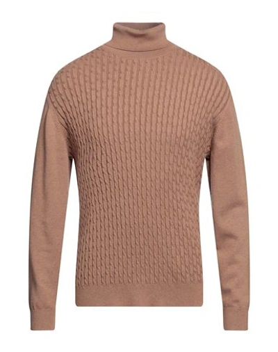 Diktat Man Turtleneck Camel Size Xxl Viscose, Polyamide, Acrylic, Cashmere In Beige