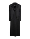 Federica Tosi Woman Coat Black Size 8 Virgin Wool, Cashmere