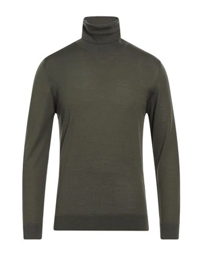 Bellwood Man Turtleneck Military Green Size 44 Merino Wool