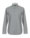 Bastoncino Man Shirt Grey Size 16 Cotton