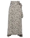 Alessia Santi Woman Midi Skirt Beige Size 4 Viscose In Beige