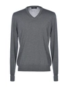 Alpha Studio Sweaters In Grey