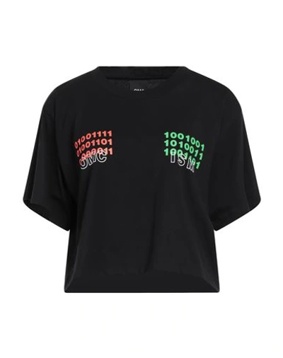 Omc Woman T-shirt Black Size S Cotton In Black