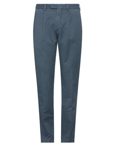 Devore Incipit Man Pants Slate Blue Size 34 Cotton, Polyester, Elastane