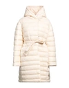 Clips Woman Down Jacket Cream Size Xl Polyamide In White