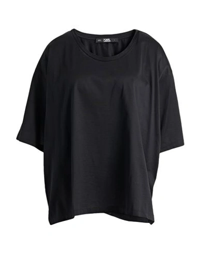 Karl Lagerfeld Woman T-shirt Black Size Xl Cotton