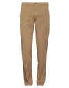 40weft Man Pants Camel Size 34 Cotton, Elastane In Beige