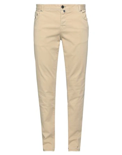 Luigi Borrelli Napoli Man Pants Beige Size 40 Cotton, Elastane