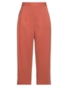 Liviana Conti Woman Pants Orange Size 10 Viscose, Rubber
