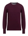 Drumohr Man Sweater Deep Purple Size 46 Lambswool