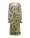 Alberta Ferretti Woman Midi Dress Green Size 6 Acetate, Elastane, Silk In Green