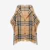 Burberry Check Cotton Cape In Archive Beige