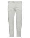 Altatensione Man Pants Light Grey Size 36 Cotton, Elastane In White