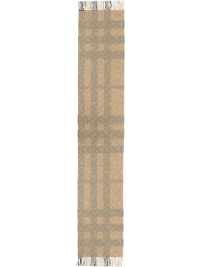 Burberry Vintage Check Print Scarf In Neutral