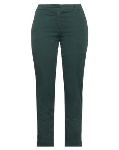 Aspesi Woman Pants Emerald Green Size 2 Cotton, Elastane