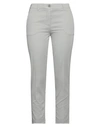 Aspesi Woman Pants Light Grey Size 10 Cotton, Elastane